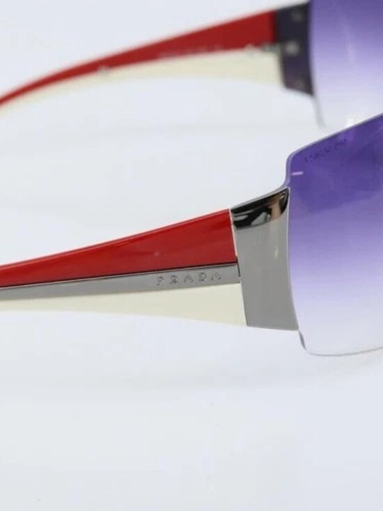 PRADA Sunglasses plastic Purple Auth bs33479 main image 6